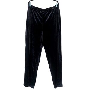 Impressions Black Velvet Wide Leg Pants Size 1X